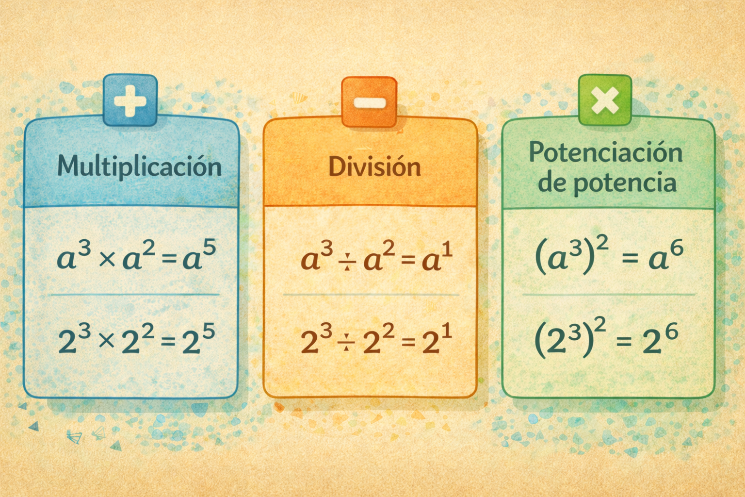 Reglas de las Potencias: Todas las Fórmulas y Ejemplos