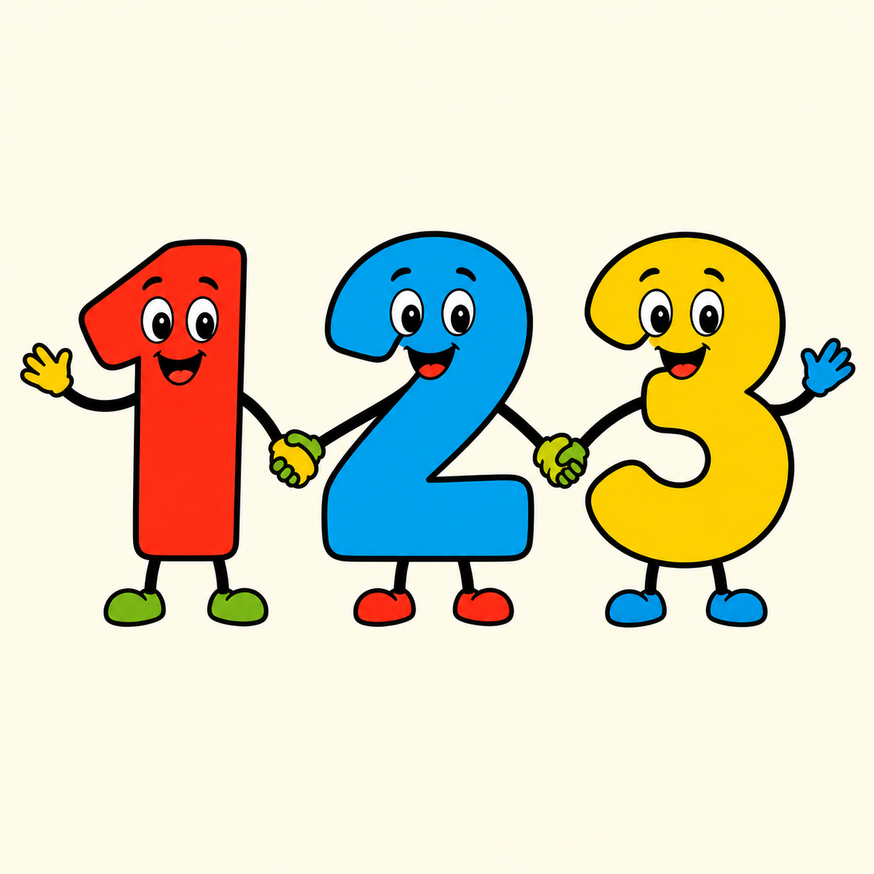 Los números 1, 2, 3